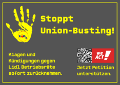 Stoppt Union-Busting im Lidl Lager Herne - Betriebsräte schützen!