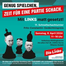 Mit LINKS matt gesetzt! Schachturnier am 6.4.2024